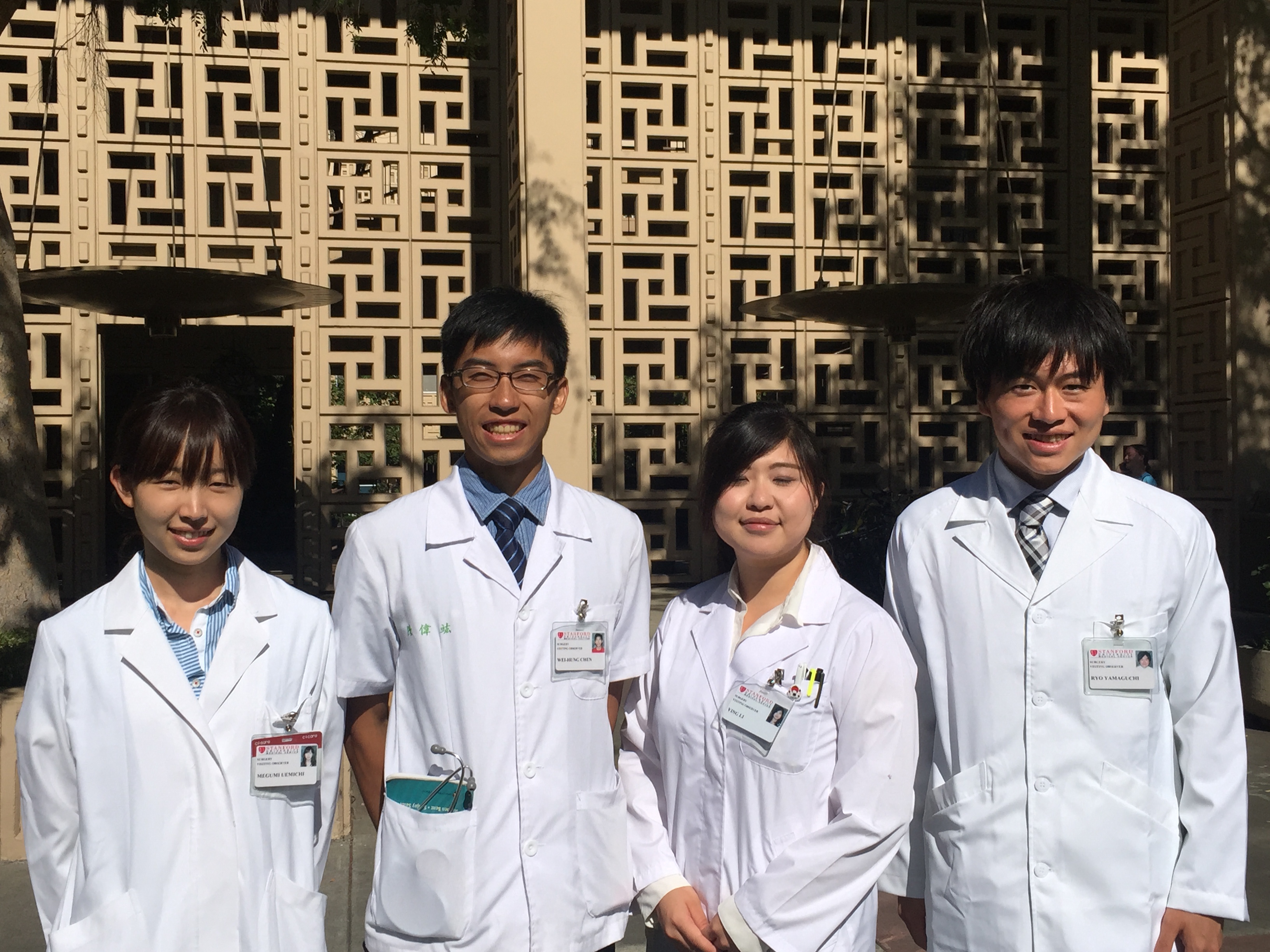 In front of Stanford Hospital with other MED participants who also shadowed with Dr. Mitarai